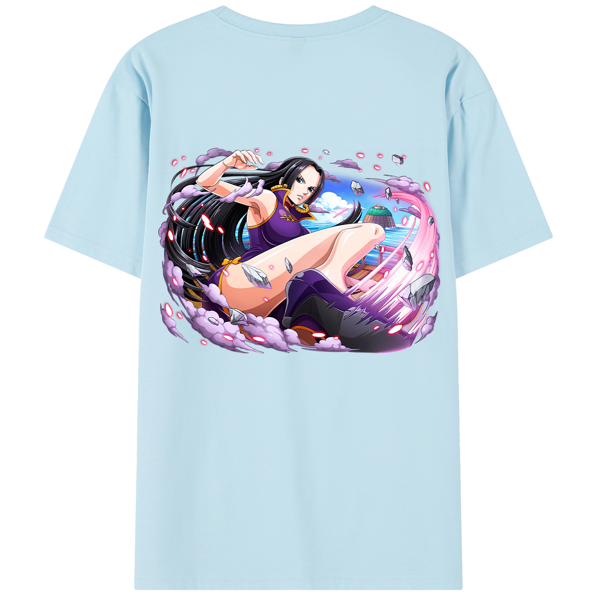 ワンピース ボア・ハンコック ONE PIECE Boa·Hancock 綿100％半袖Tシャツ（背面プリント）